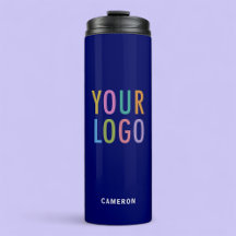 12 oz Blue Insulated Tumbler med Business Logotyp