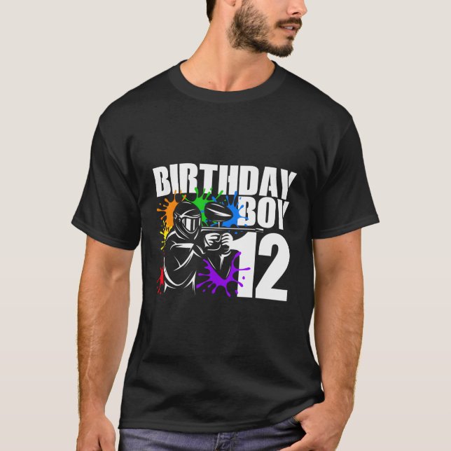 12 Paintball Py 12:e för T Shirt (Framsida)