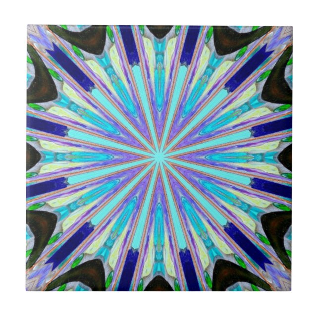 12 pekar blåttstjärnan belägger med tegel kakelplatta (Framsidan)