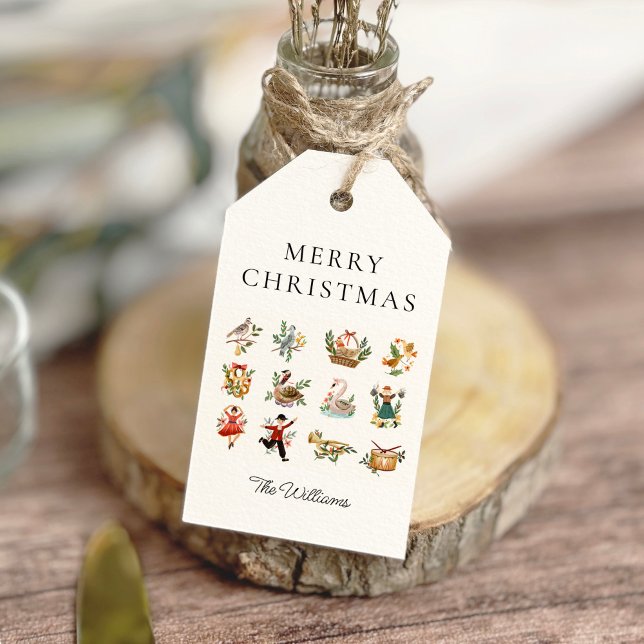 12 Personliger jultid Märkre Presentetikett (Skapare uppladdad)