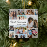 12 Photo Collage Best Friends for Forever Julgransprydnad Keramik<br><div class="desc">Skapa dina egna,  enkla bästa vänner,  fotokollage,  lägg till dina egna foton,  lägg till Namn och gör det till din egen. Gör en Personlig Friends Photo Collage till jul,  födelsedagar,  Helgdagar,  speciella tillfällen och mer.</div>