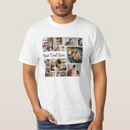 12 Photo Collage Best Pappa någonsin Manar Value T Shirt