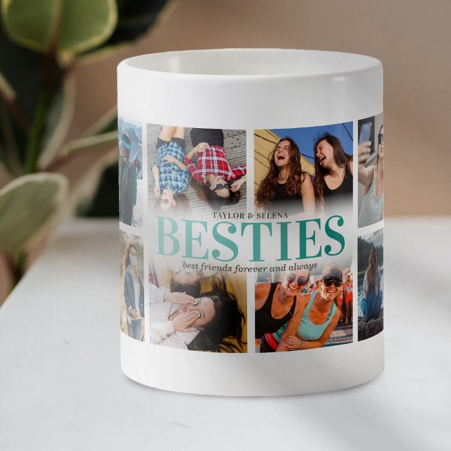 12 Photo Collage Bestie Kaffemugg (Skapare uppladdad)