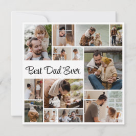 12 Photo Collage Fars dag Best Pappa någonsin Kort