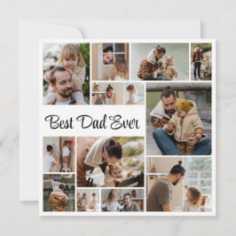 12 Photo Collage Lycklig Fars dag Best Pappa någon Julkort