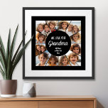 12 Photo Funky Photo Collage - Vi Kärlek You Grand Poster<br><div class="desc">Använda 12 gör kvadratfoton och gör ett unikt och trendig fotokollage med ett ställe för hälsning till mormor eller morfar. Om du vill flytta något runt klickar du på knappen Anpassa för att göra ändringar.</div>