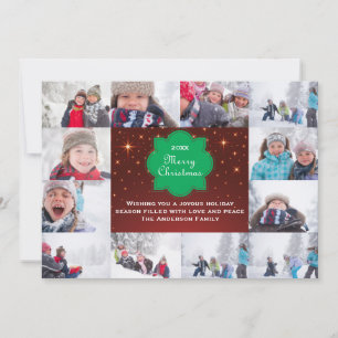 12 Photo God jul Collage-5x7julkort Julkort