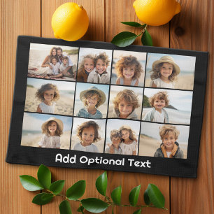 12 Photo Grid Collage - Black White - Mod Type Kökshandduk