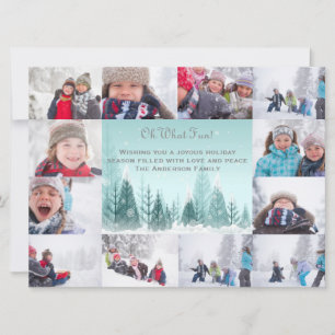 12 Photo Winter Ligcape Collage - 6 x 8 jul Julkort