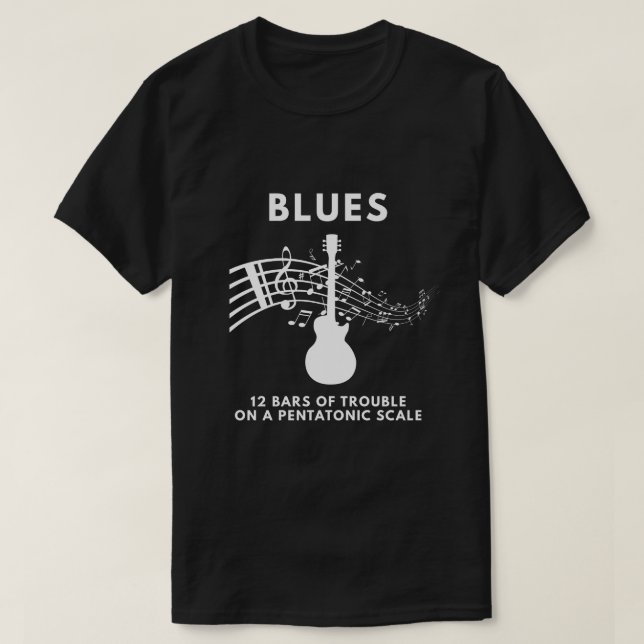 12 Pub av problematisk musik på blåsorna T Shirt (Design framsida)