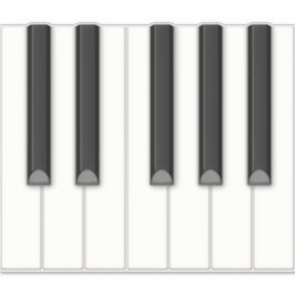 12 Realistiskt Piano Nycklar Tilable Tangentbord M Klistermärken