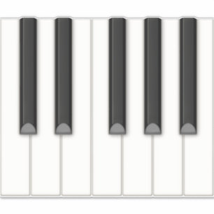 12 Realistiskt Piano Nycklar Tilable Tangentbord M Klistermärken