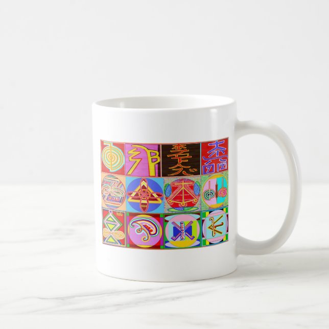 12 Reiki n Karuna Reiki som läker designer Kaffemugg (Höger)