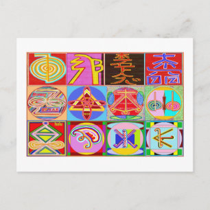 12 Reiki n Karuna Reiki som läker designer Vykort