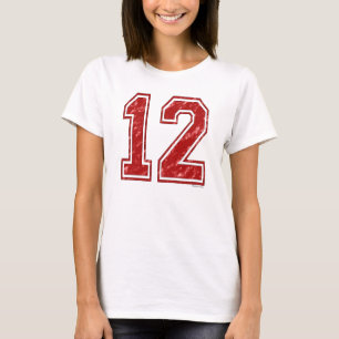 12 röda beställnings- Jersey T Shirt
