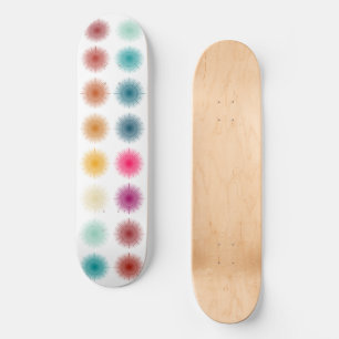 12 Sol Färg-övertoning Mini Skateboard Bräda 18,5 Cm