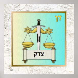 12 Stammar av israelisk Dan Art Print Poster