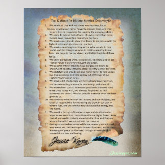 12 Steg för återställning av Andlig under hela liv Poster