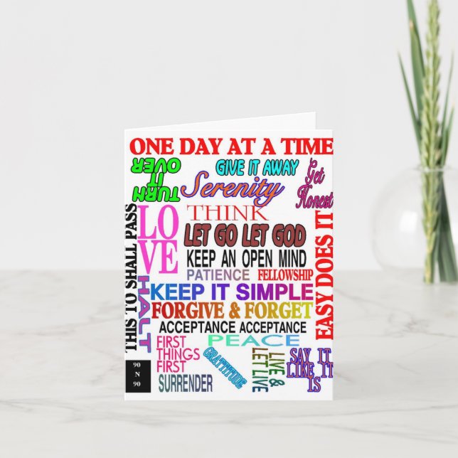 12 STEG SLOGANER I FÄRG KORT (Framsida)