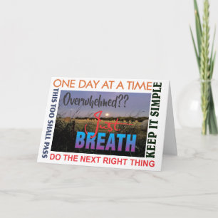12 stegs återhämtning just breathe gratulationskor kort
