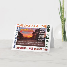 12-stegs återställningsgradiment hälsningskort 25 kort