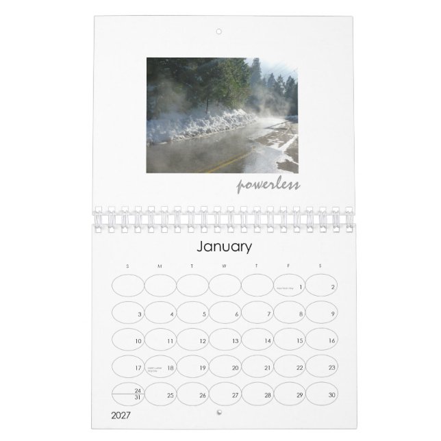 12-stegskalender kalender (Jan 2027)
