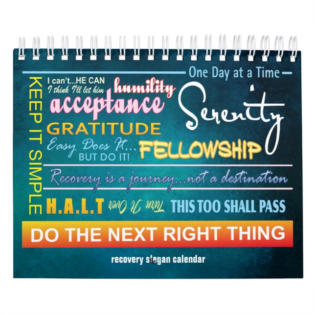 12-stegsslagord för återställning, kalender 23 (Omslag)