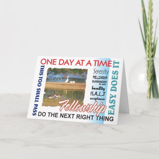 12-stegsslagord för återställning kort (Framsida)