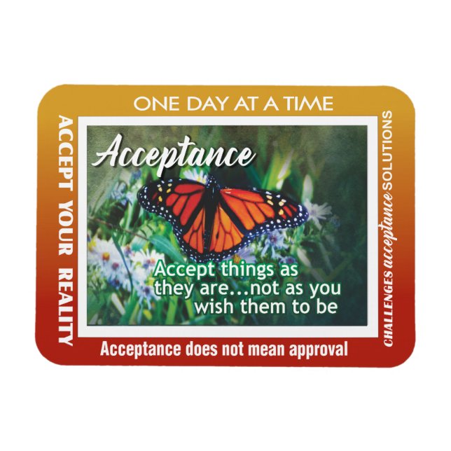 12 step acceptance magnet 26 butterflies (Horisontell)