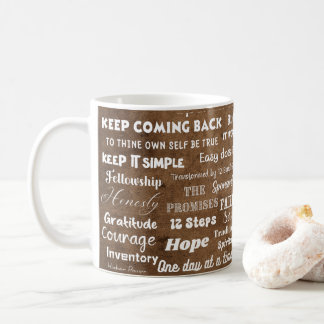 12 Step Recovery Words & Slogans Kaffemugg