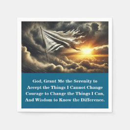 12 Step Surrender Flag | Custom AA Prayer Pappersservett