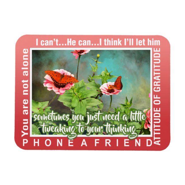 12 step thinking magnet 26 butterflies (Horisontell)