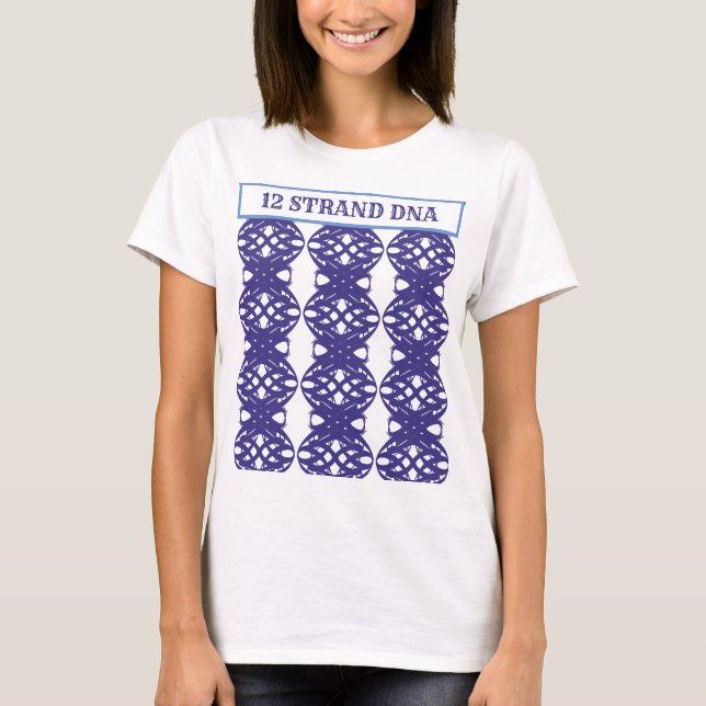 12 Strand-DNA-Snyggt Mönster T Shirt (Framsida)