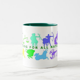 12 tecken av jul Två-Tonad mugg