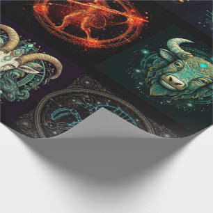 12 Tecken på Zodiac Fina Birthday Gift Presentpapper