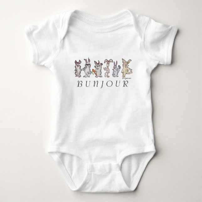 12 Tecknader Kaninbunjour Cute Baby Tee (Framsida)