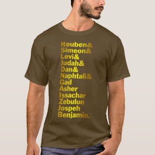 12 Tolv folkstammar av israelisk hebreisk-israelis T Shirt