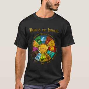 12 Tolv stammar av israelisk hebreisk judisk israe T Shirt