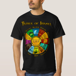 12 Tolv stammar av israelisk hebreisk judisk israe T Shirt