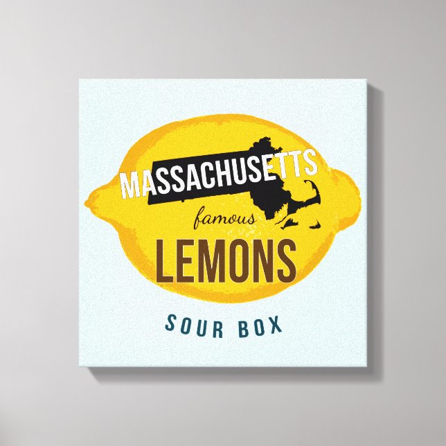 12 tum x 12 tum Massachusetts Berömd Lemons Canvas (Framsida)