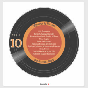 12-tums vinylpostalbumrödfotsdiagram för Orange Klistermärken