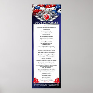 12-tums x36-tums DICE-principer Poster