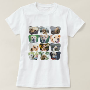 12 Unik Personlig för fotokollage T Shirt