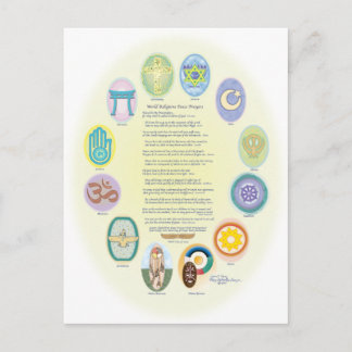 12 Världsreligiösa symboler och bön Vykort