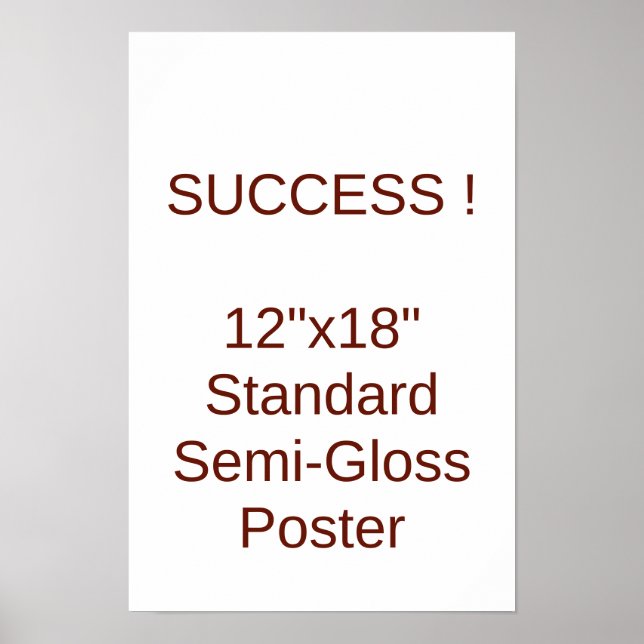 12"x18" Standard halvblank affisch (Framsidan)
