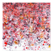 12 x 12-Abstrakters röd svart, modern konst