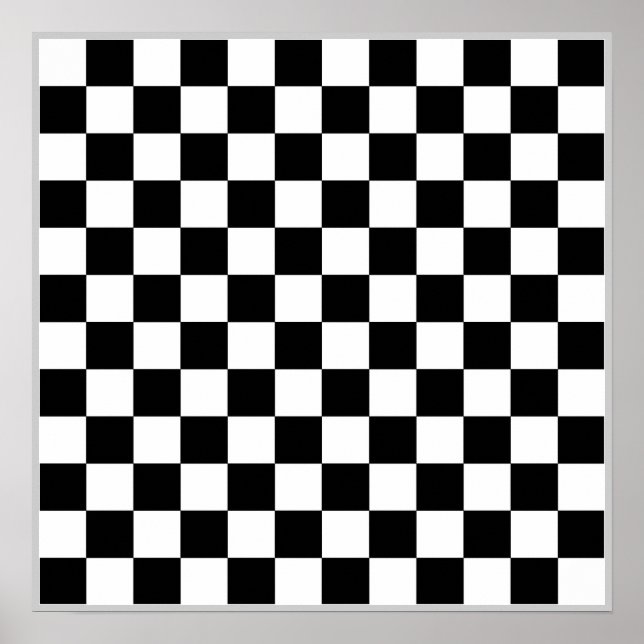 12 x 12 Checkerss MÄRKRE Board (Rutnät) Poster (Framsidan)