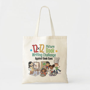 12 x 12 MOT Bok Bans Cream Character Tote Tygkasse