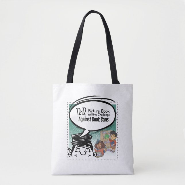 12 x 12 MOT Bok Bans Tote Bag Tygkasse (Framsida)