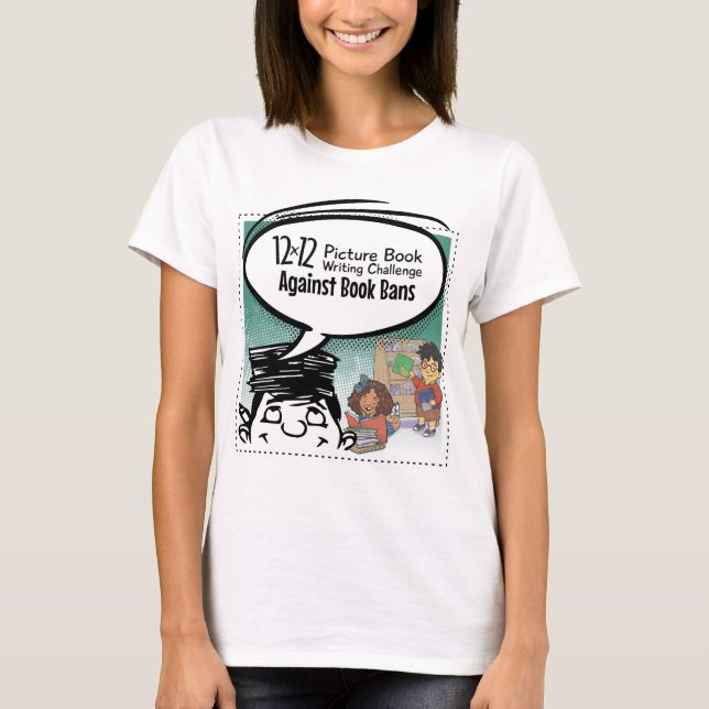 12 x 12 mot Bok-förbud T-Shirt (Framsida)